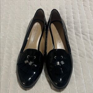 Antonio Melani Patent leather Black Tassel Loafers